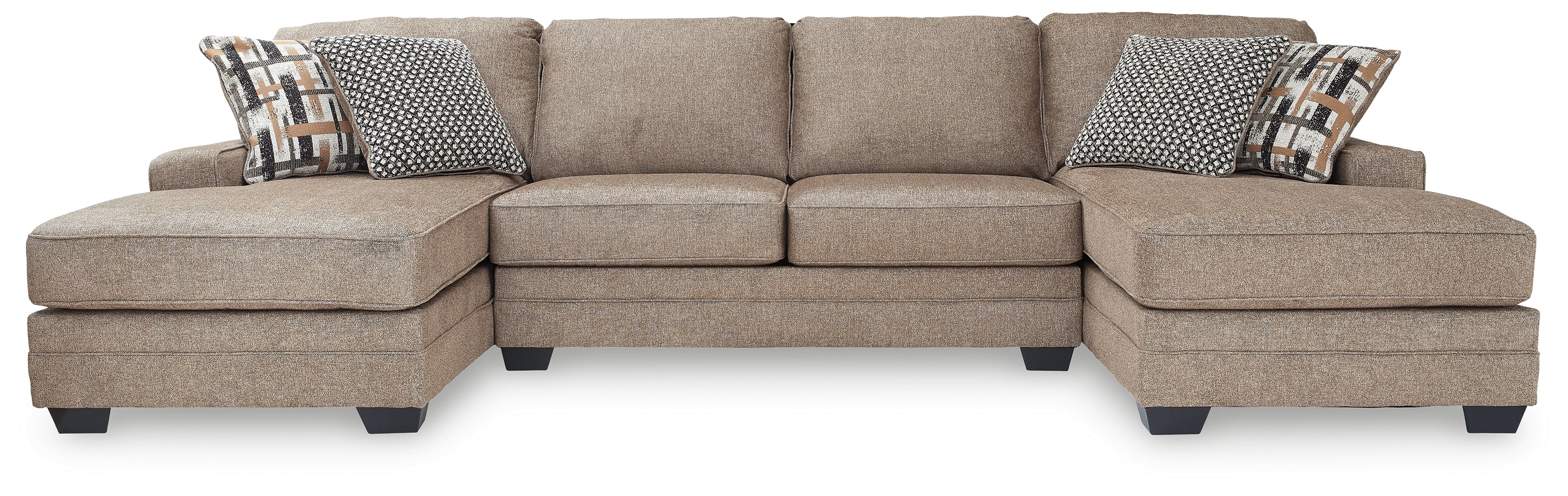 Floridian Furniture - Ashley Furniture - Cannonbrook Sectional - RAF 3-Piece Sectional with Chaise / Nutmeg - 98201S3