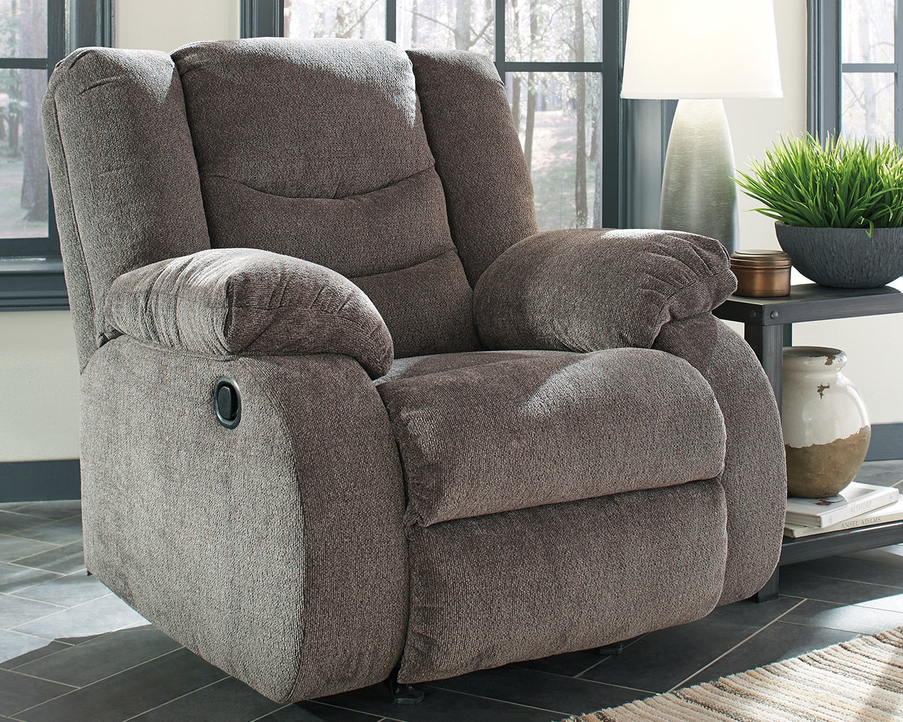 Floridian Furniture - Ashley Furniture - Tulen Living Room - Rocker Recliner / Gray - 9860625