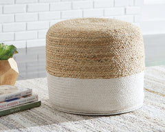 Floridian Furniture - Ashley Furniture - Sweed Valley Pouf - Pouf / Natural/White - A1000420