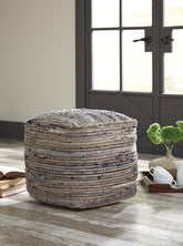 Floridian Furniture - Ashley Furniture - Absalom Pouf - Pouf / Denim - A1000550