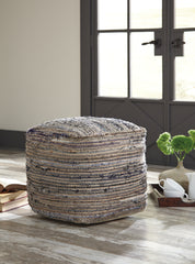 Floridian Furniture - Ashley Furniture - Absalom Pouf - Pouf / Denim - A1000550