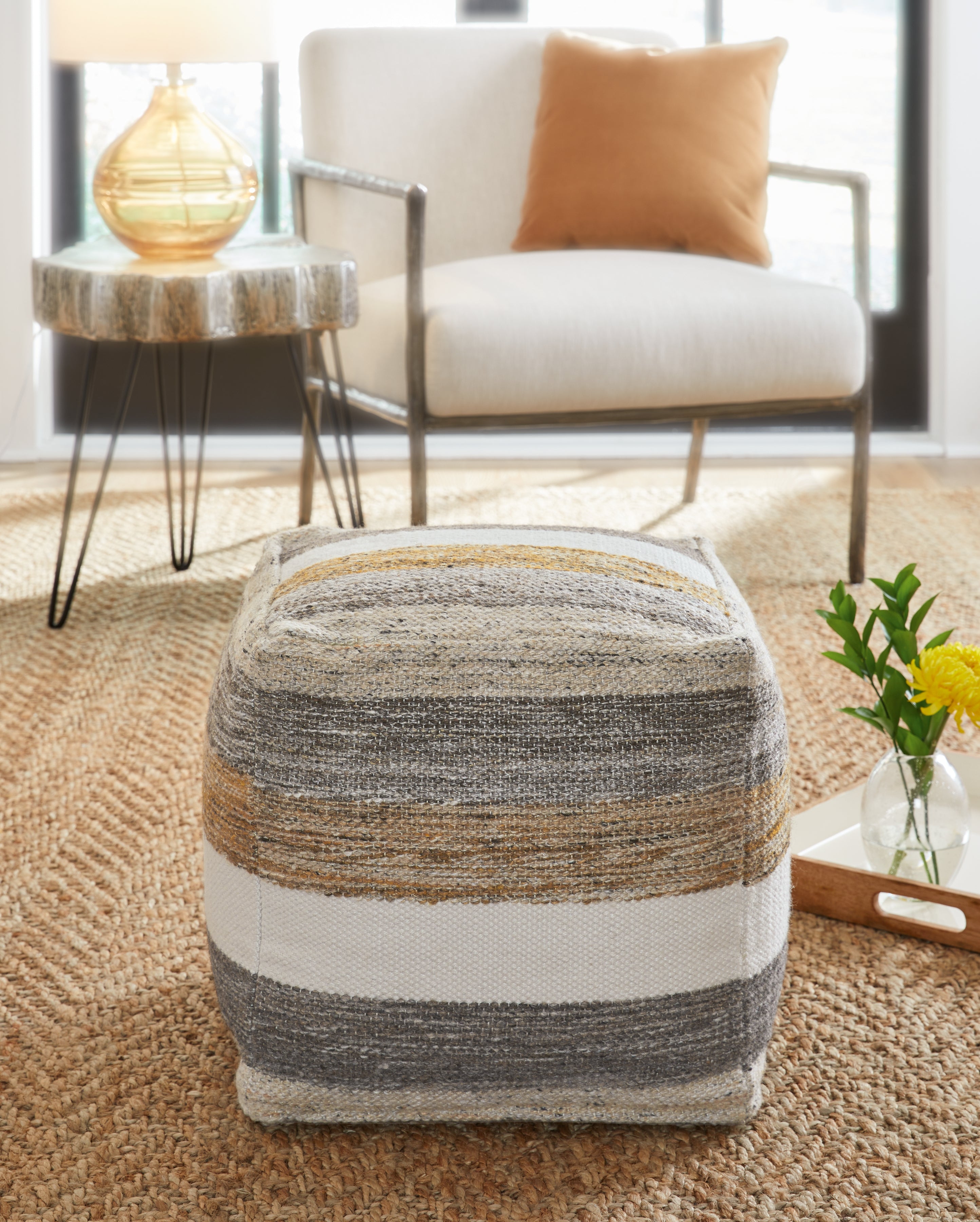Floridian Furniture - Ashley Furniture - Josalind Pouf - Pouf / Multi - A1000935