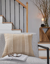 Floridian Furniture - Ashley Furniture - Benbert Pillows - Pillow / Tan/White - A1000958P
