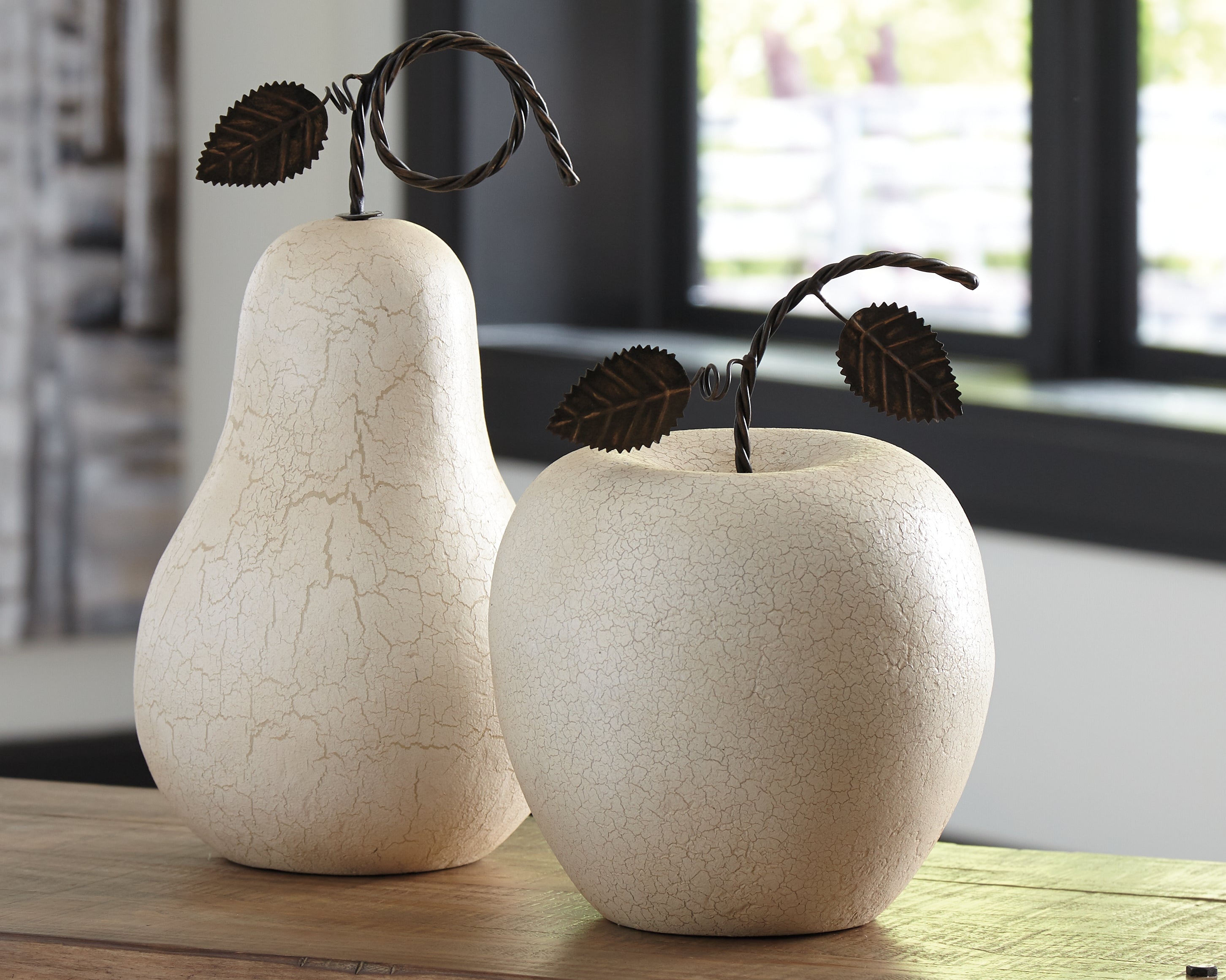 Floridian Furniture - Ashley Furniture - Bidelia Sculpture - Sculpture Set (Set of 2) / Antique White - A2000381