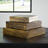 Floridian Furniture - Ashley Furniture - Keldy Box (Set of 3) - Box Set (3/CN) / Antique Brass Finish - A2000490