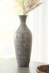 Floridian Furniture - Ashley Furniture - Brockwich Vase - Vase / Antique Gray - A2000588