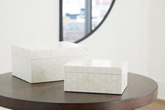 Floridian Furniture - Ashley Furniture - Aldenburg Box (Set of 2) - Box Set (Set of 2) / Cream - A2000690