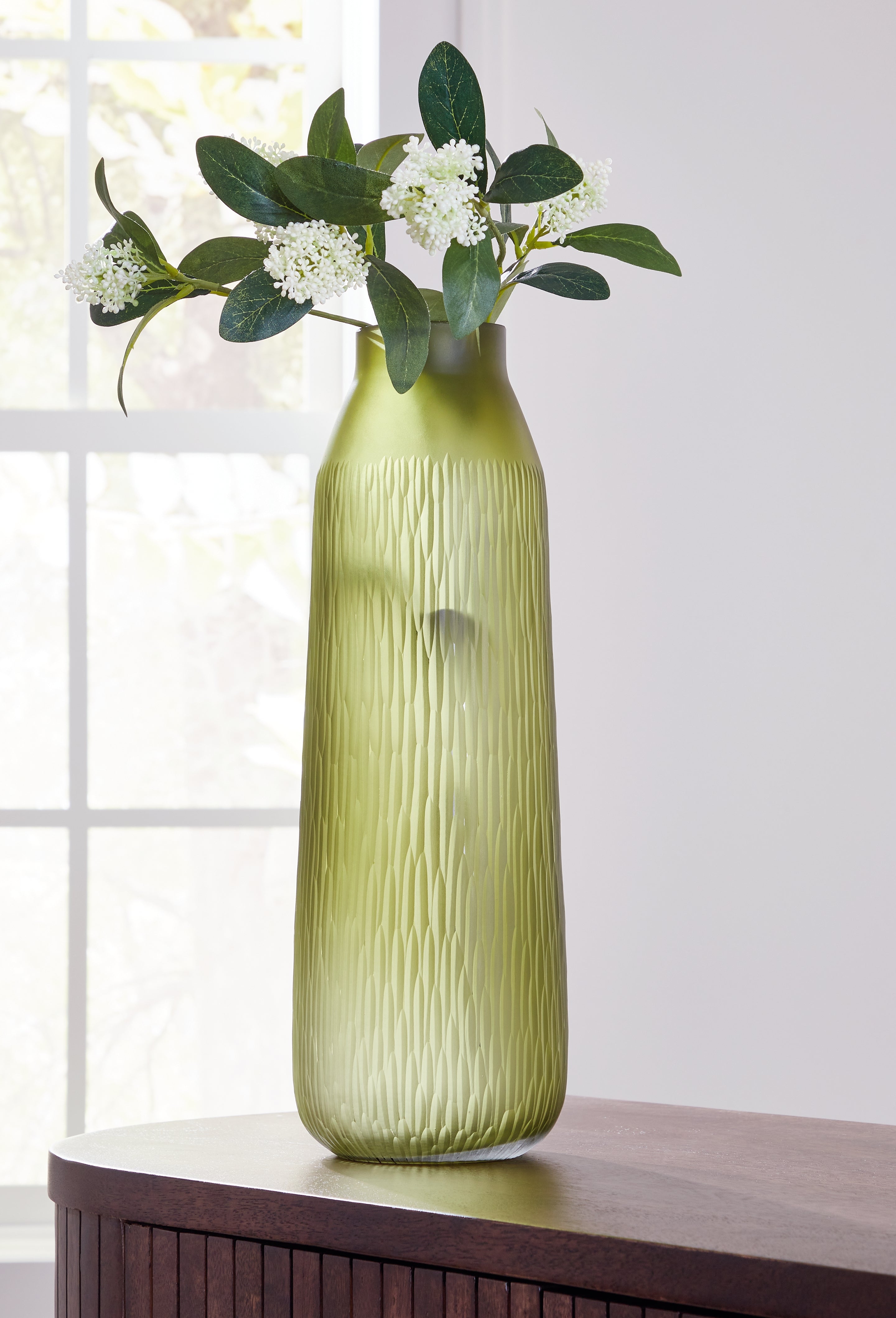 Floridian Furniture - Ashley Furniture - Scottyard Vase - Vase / Olive Green - A2900009