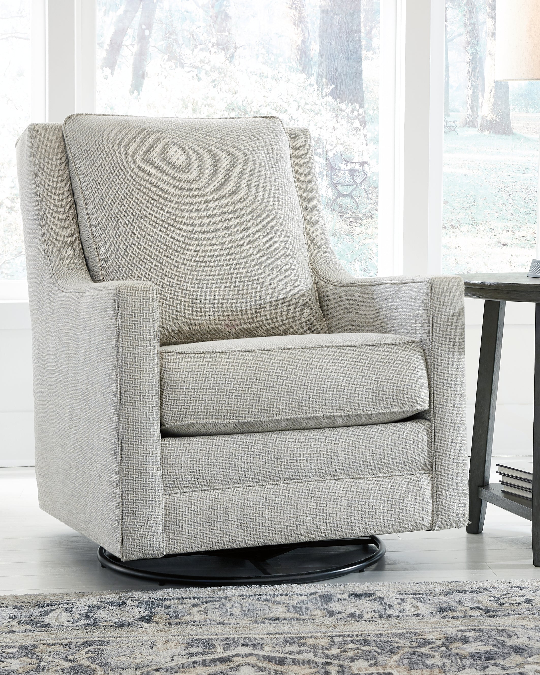 Floridian Furniture - Ashley Furniture - Kambria Swivel Glider Accent Chair - Swivel Glider Accent Chair / Fog - A3000265