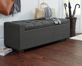 Floridian Furniture - Ashley Furniture - Cortwell Storage Bench - Storage Bench / Gray / 54"W x 18"D x 18"H - A3000224