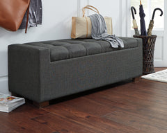 Floridian Furniture - Ashley Furniture - Cortwell Storage Bench - Storage Bench / Gray / 54"W x 18"D x 18"H - A3000224