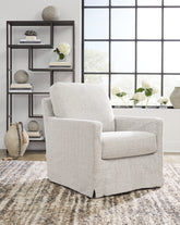 Floridian Furniture - Ashley Furniture - Nenana Next-Gen Nuvella Swivel Glider Accent Chair - Swivel Glider Accent Chair / Stone - A3000644