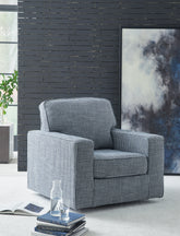 Floridian Furniture - Ashley Furniture - Olwenburg Swivel Accent Chair - Swivel Accent Chair / Denim - A3000652