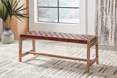 Floridian Furniture - Ashley Furniture - Lemmund Accent Bench - Accent Bench / Natural/Brown / 48"W x 16"D x 18"H - A3000682
