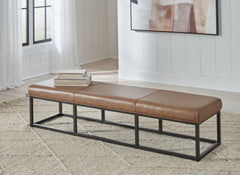Floridian Furniture - Ashley Furniture - Joston Accent Bench - Accent Bench / Caramel / 71"W x 19"D x 16"H - A3000693