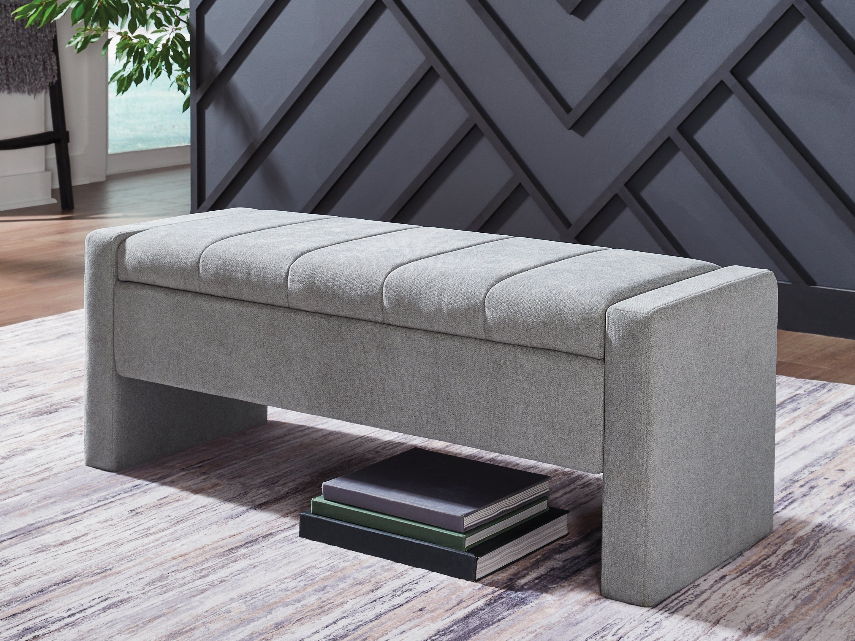 Floridian Furniture - Ashley Furniture - Akselman Storage Bench - Storage Bench / Gray / 50"W x 19"D x 19"H - A3000744