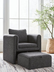 Floridian Furniture - Ashley Furniture - Vreni Accent Chair - Accent Chair / Charcoal/Black - A3000754