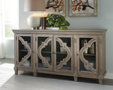 Floridian Furniture - Ashley Furniture - Fossil Ridge Accent Cabinet - Accent Cabinet / Gray - A4000037