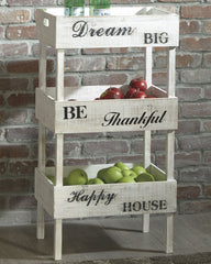 Floridian Furniture - Ashley Furniture - Yulton Bookcase - Storage Shelf / Antique White - A4000091