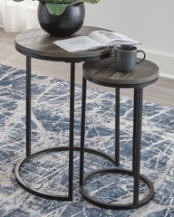Floridian Furniture - Ashley Furniture - Briarsboro Accent Table (Set of 2) - Accent Table Set (Set of 2) / Black/Gray - A4000231
