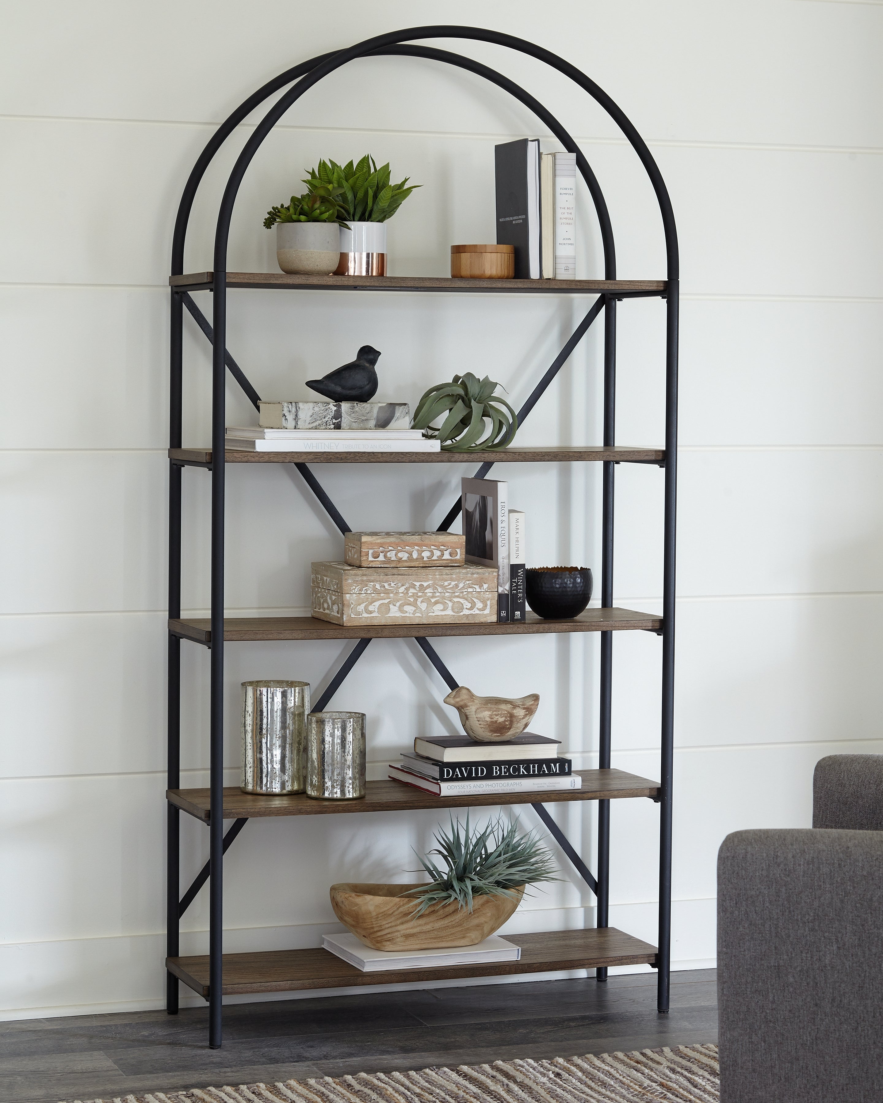 Floridian Furniture - Ashley Furniture - Galtbury Bookcase - Bookcase / Brown/Black - A4000325