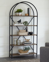 Floridian Furniture - Ashley Furniture - Galtbury Bookcase - Bookcase / Brown/Black - A4000325