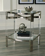 Floridian Furniture - Ashley Furniture - Chaseton Accent Table - Accent Table / Clear/Silver Finish - A4000334