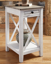 Floridian Furniture - Ashley Furniture - Adalane Accent Table - Accent Table / White/Gray - A4000374