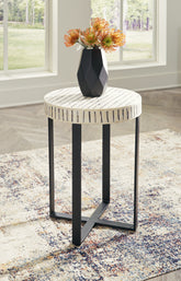 Floridian Furniture - Ashley Furniture - Crewridge Accent Table - Accent Table / Black/Cream - A4000530
