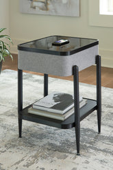 Floridian Furniture - Ashley Furniture - Jorvalee Accent Table with Speaker - Accent Table with Speaker / Gray/Black - A4000550