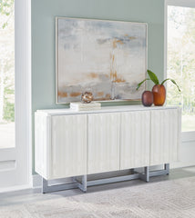 Floridian Furniture - Ashley Furniture - Ornawel Accent Cabinet - Accent Cabinet / Distressed White - A4000569