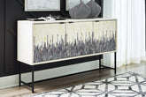 Floridian Furniture - Ashley Furniture - Freyton Accent Cabinet - Accent Cabinet / White/Gray - A4000582