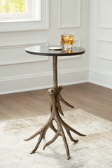 Floridian Furniture - Ashley Furniture - Lemkins Accent Table - Accent Table / Black/Antique Gold Finish - A4000606