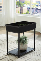 Floridian Furniture - Ashley Furniture - Gemmet Accent Table with Speaker - Accent Table with Speaker / Black - A4000643
