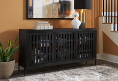 Floridian Furniture - Ashley Furniture - Vallisburg Accent Cabinet - Accent Cabinet / Black/Natural - A4000644