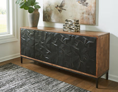Floridian Furniture - Ashley Furniture - Dorannby Accent Cabinet - Accent Cabinet / Black/Brown - A4000649
