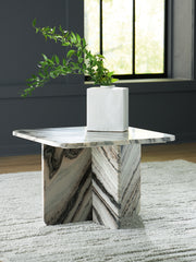 Floridian Furniture - Ashley Furniture - Baretton Accent Coffee Table - Accent Cocktail Table / Black/White/Taupe - A4000670