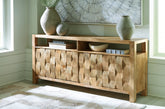 Floridian Furniture - Ashley Furniture - Hudwick Accent Cabinet - Accent Cabinet / Natural Brown - A4000672