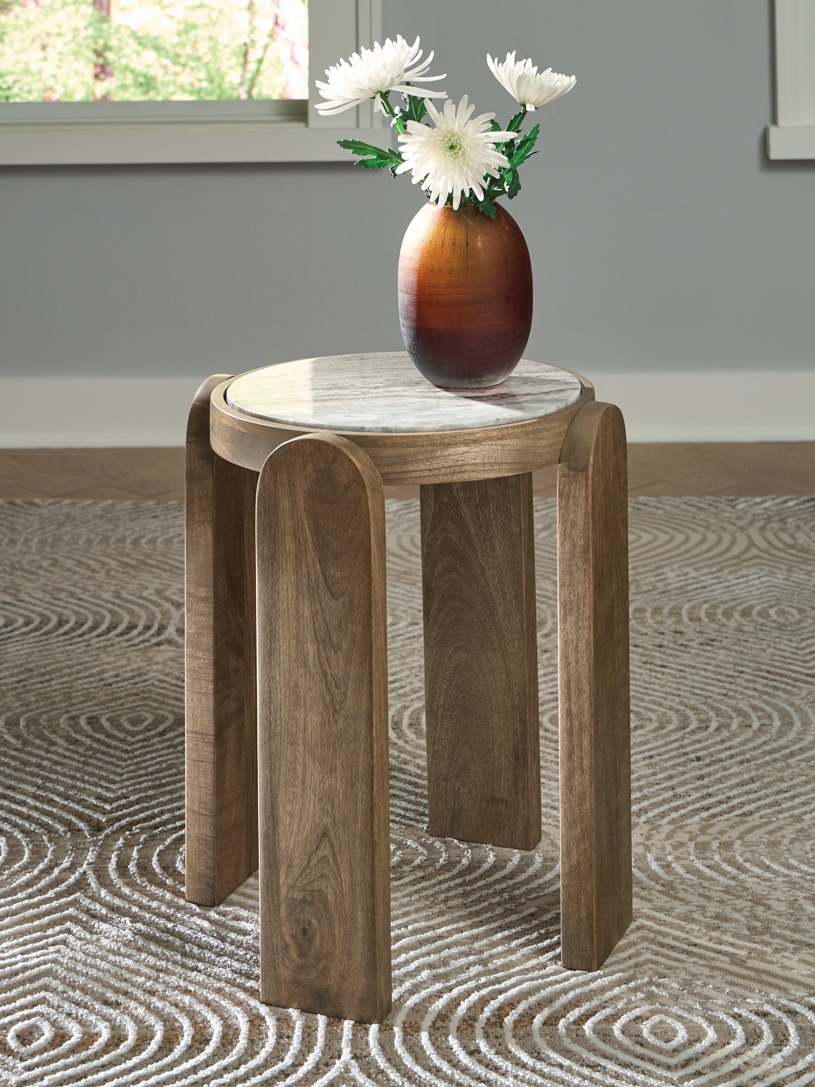 Floridian Furniture - Ashley Furniture - Gavrilley Accent Table - Accent Table / Gray/White/Brown - A4000722