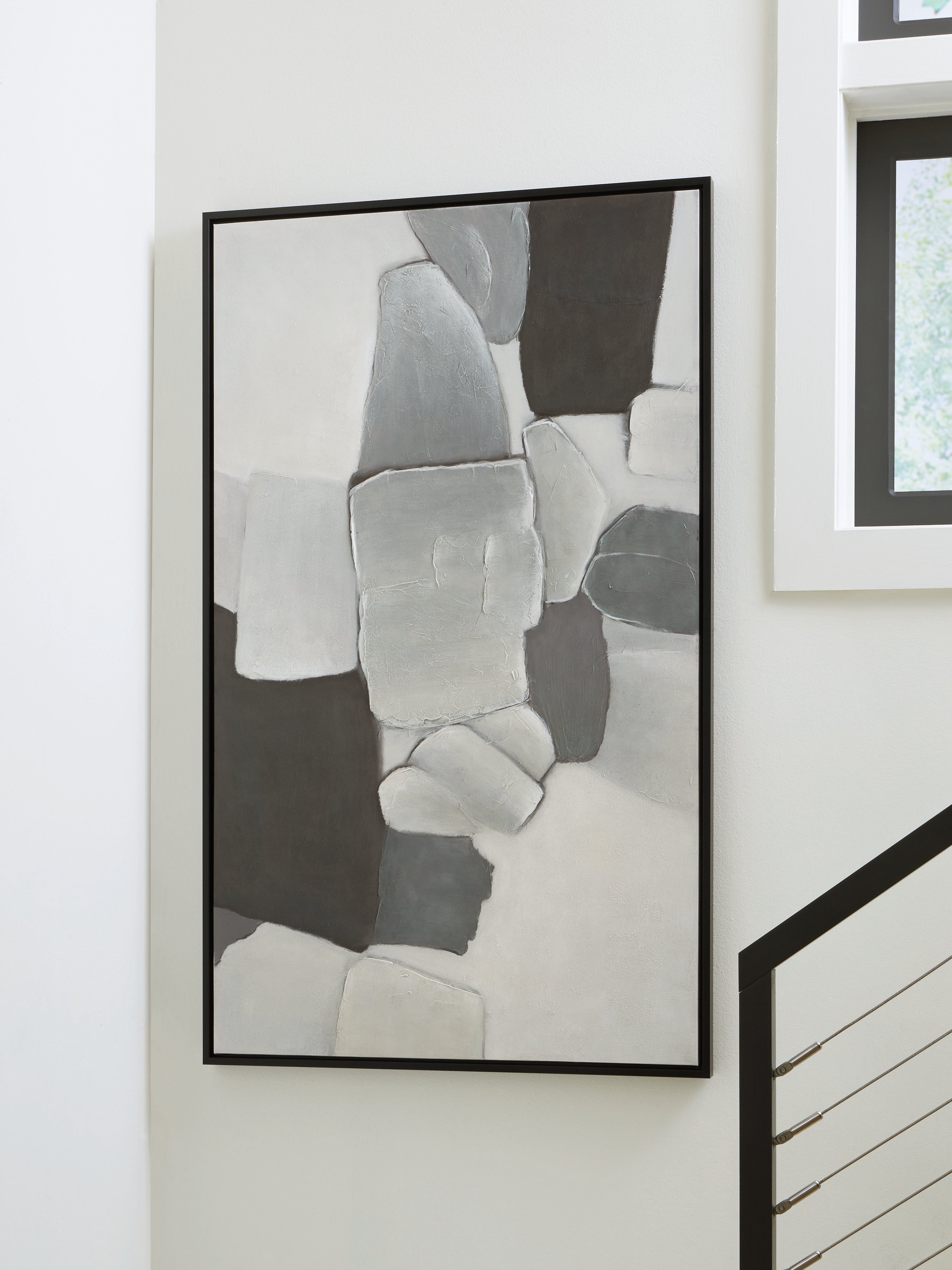 Floridian Furniture - Ashley Furniture - Adilson Wall Decor - Wall Art / White/Gray/Black - A8000463