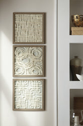 Floridian Furniture - Ashley Furniture - Odella Wall Decor - Wall Decor Set (3/CN) / Cream/Taupe - A8010009