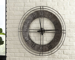 Floridian Furniture - Ashley Furniture - Ana Sofia Wall Decor - Wall Clock / Antique Gray - A8010068