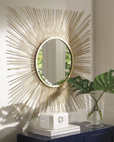 Floridian Furniture - Ashley Furniture - Elspeth Mirror - Accent Mirror / Gold Finish - A8010124