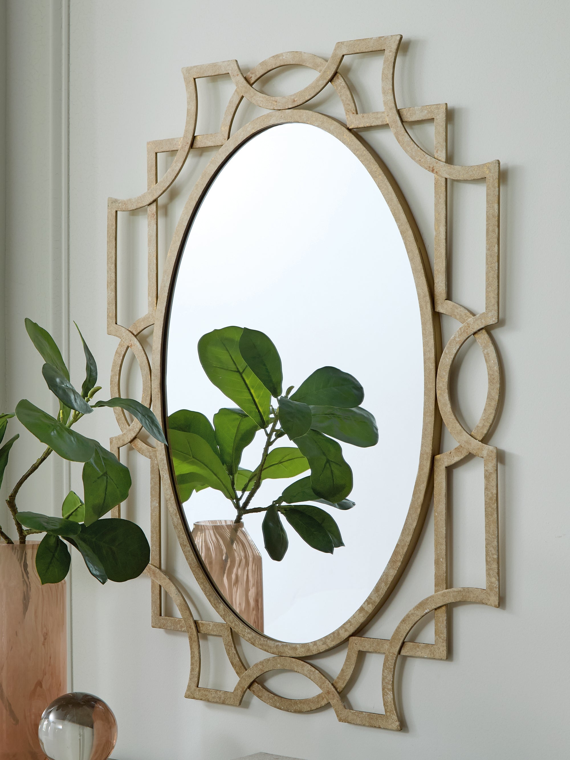 Floridian Furniture - Ashley Furniture - Fulkmore Mirror - Accent Mirror / Antique Gold Finish - A8010350