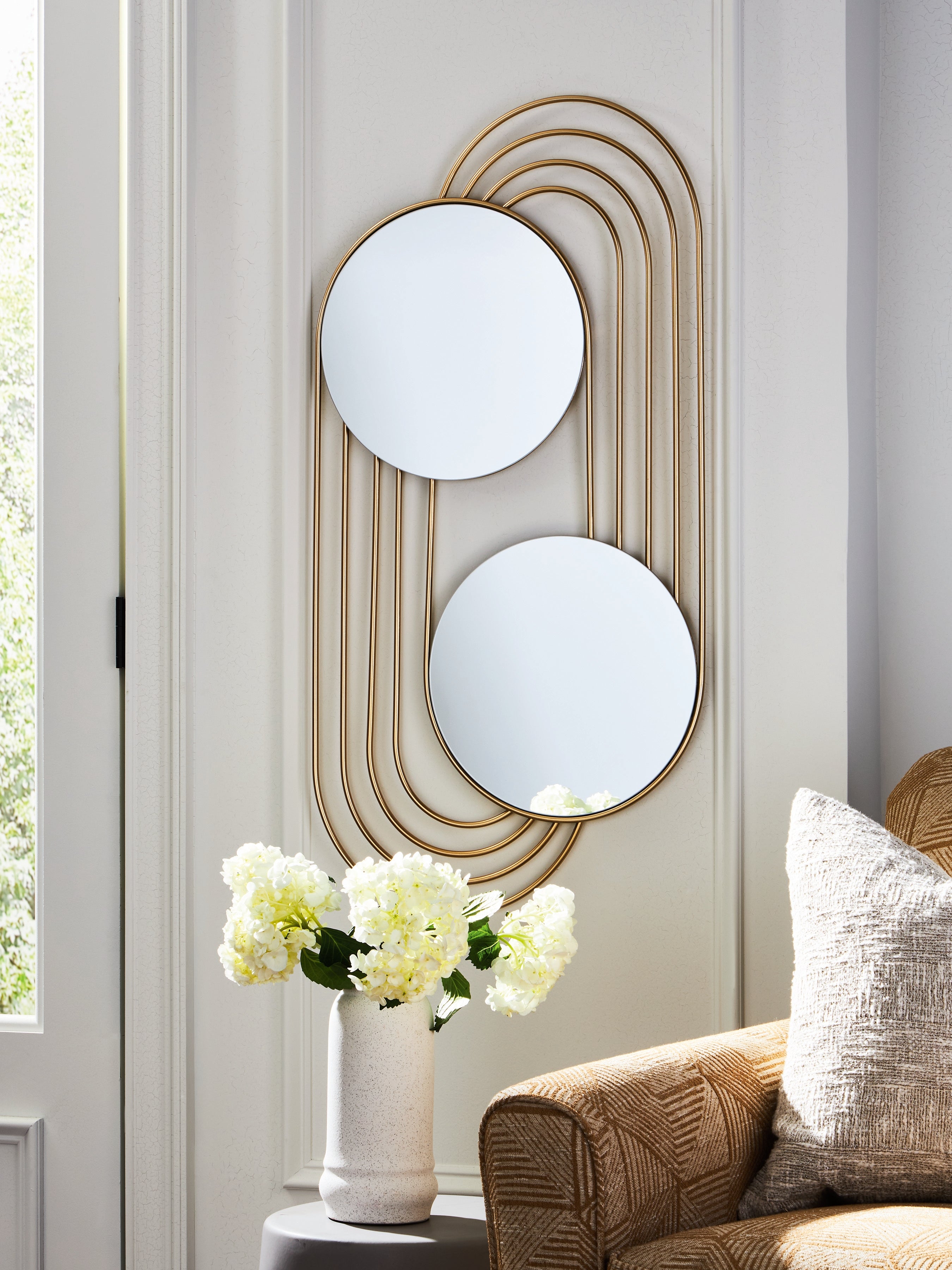 Floridian Furniture - Ashley Furniture - Warrenley Mirror - Accent Mirror / Gold Finish - A8010401