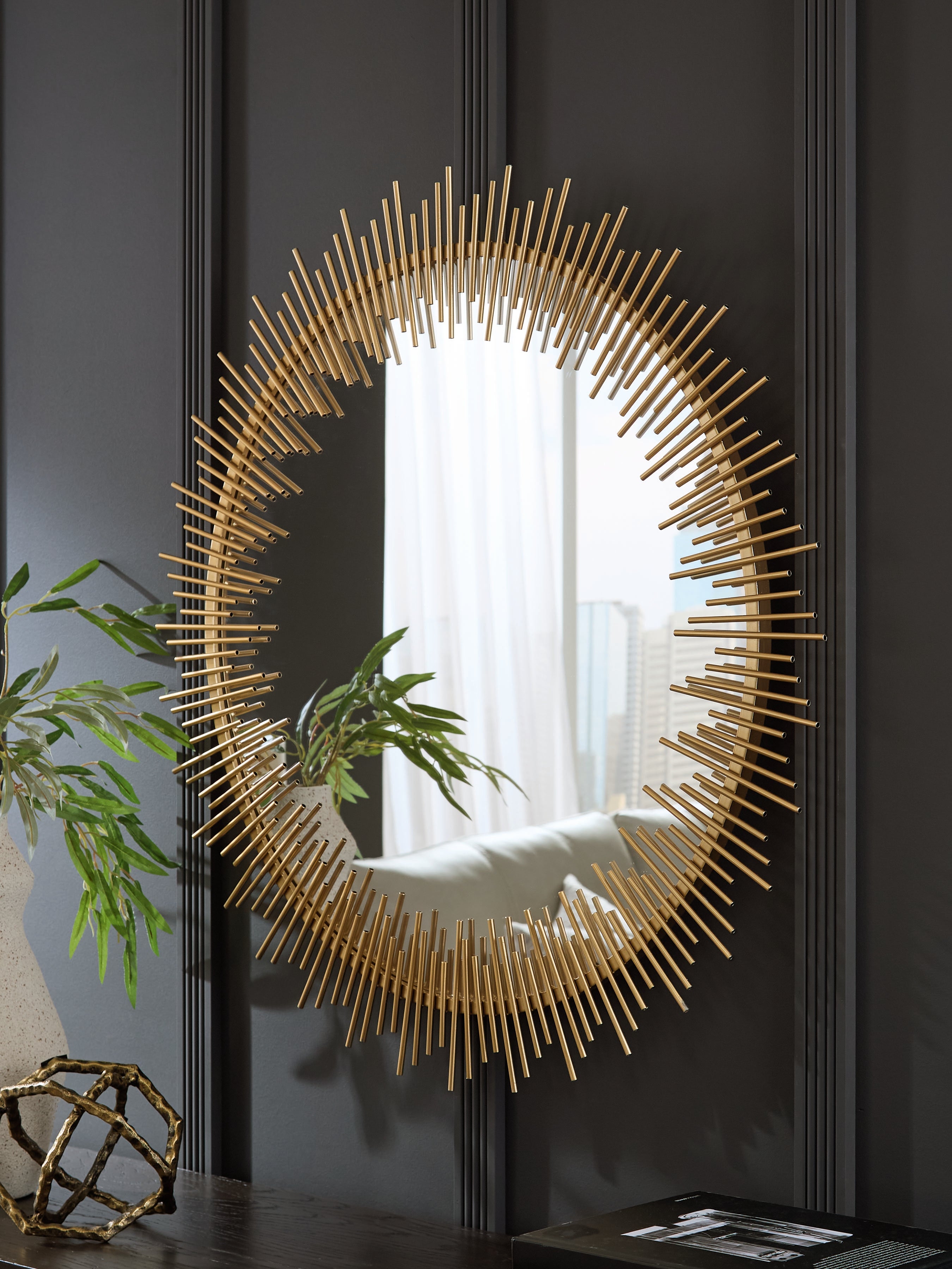 Floridian Furniture - Ashley Furniture - Wainport Mirror - Accent Mirror / Gold Finish - A8010405