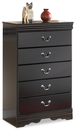 Floridian Furniture - Ashley Furniture - Huey Vineyard Bedroom - Two Drawer Night Stand / Black - B128-92