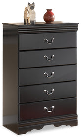 Floridian Furniture - Ashley Furniture - Huey Vineyard Bedroom - Two Drawer Night Stand / Black - B128-92