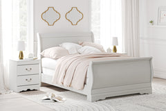 Floridian Furniture - Ashley Furniture - Anarasia Bedroom - Queen Sleigh Bed / White - B129B4