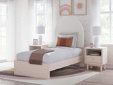 Floridian Furniture - Ashley Furniture - Wistenpine Bedroom - Twin Upholstered Panel Bed with Storage / Blush - B1323B12